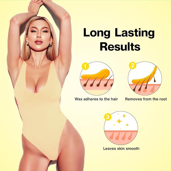 Waxers Roller Wax Kit Roll on Wax Kit for Hair Removal Women Men Professional at Home Soft waxing Depilatory for Legs Armpit Milk