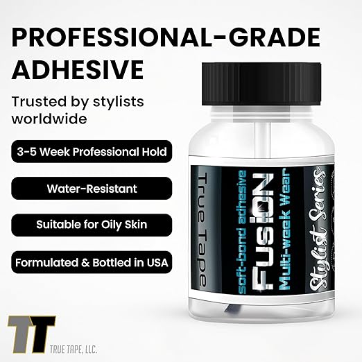 Fusion Soft Bond Lace Wig Glue Waterproof & Sweat Proof | Clear Acrylic Adhesive for Front Lace Wigs | Extra Strong 3–5 Week Hold | Professional Hair Glue | Made in USA