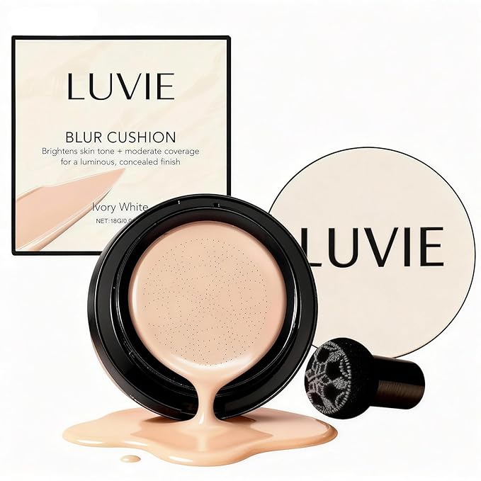Foundation Cushion, 2026 New Mushroom Head Air Cushion Cc Cream Foundation, Bb Cream Foundations, Lifts and Moisturizes, Long-Lasting and Evens out Skin Texture (Ivory white)