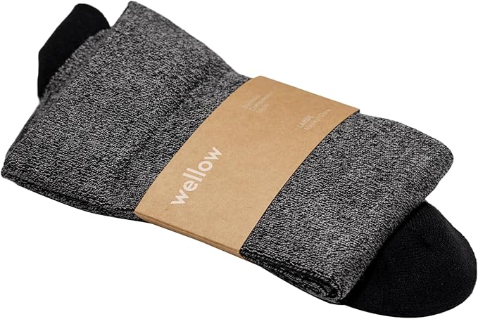 Wellow Premium Socks (Compression Socks - Regular) for Men & Women, Made with Viscose from Bamboo, Knee High, 18-25 mmHg