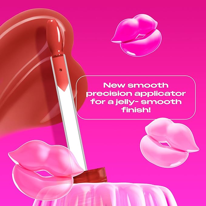 NYX PROFESSIONAL MAKEUP Jelly Job Lip Gloss, Lip Tint Gloss with Full-Bodied, Smoothing, and Hyper-Glossy Shine - Jelly Filled (Spice Brown)