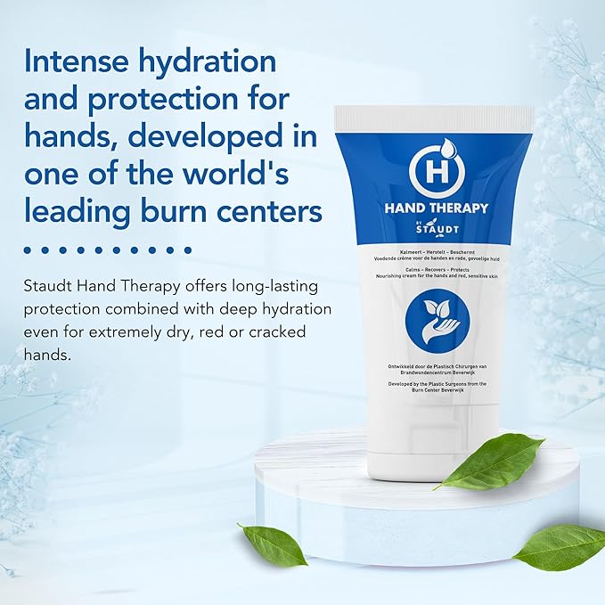 Staudt Hand Therapy Cream - Hydrating & Moisturizing Dry Hands Cream with Shea Butter & Hyaluronic Acid - Hand Moisturizer - Nourishing Hand Lotion - Luxurious Hand Care for Red, Dry & Irritated Hands