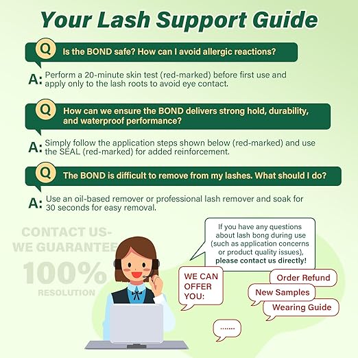 KEYYOU Lash Bond and Seal Waterproof Lash Cluster Glue 72H Long Lasting Strong Hold Non Irritating Eyelash Glue for DIY Individual Lashes at Home (Black-10ml)