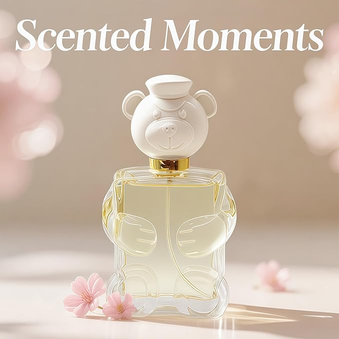 A CENTER 4PCS Perfume Set for Women - Floral Fragrance Gift Set with Vanilla,Sweet Fruity, Eau De Parfume| 3.4 Fl Oz Each Women's Cologne(Valentine Milano,Mon Amour Paris,Honey Bear Pink/White)
