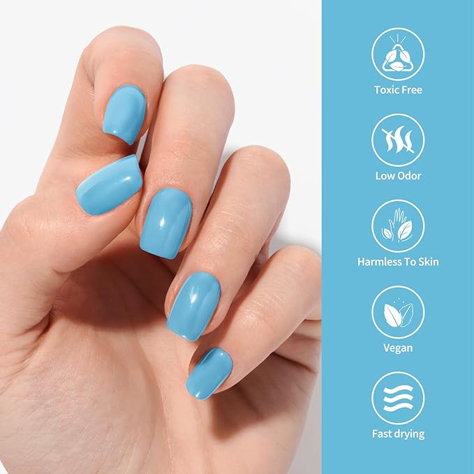 VENALISA Blue Gel Nail Polish 1 Pcs 12ml Sky Blue Color Gel Polish Soak Off UV Salon Manicure DIY at Home Nail Art For Girls Women