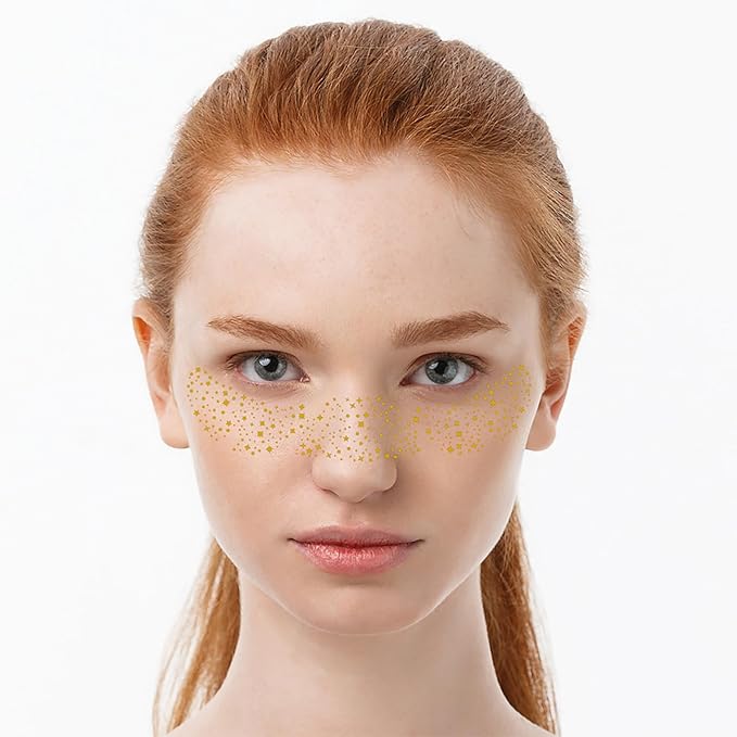 Fake Freckles Face Tattoo Star Glitter Freckles Sparkle Makeup Patches Face Glitter Speckles Patches for Women