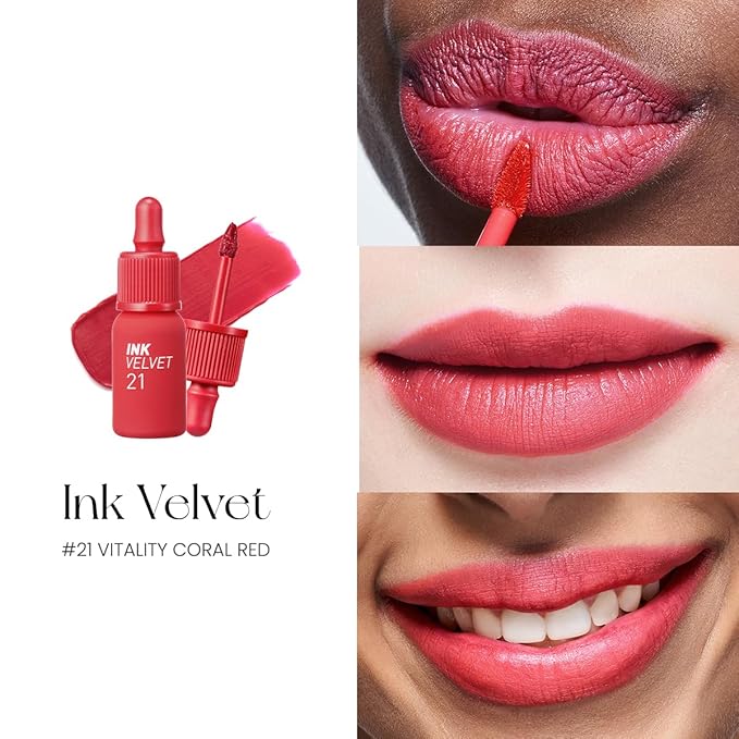 Peripera Ink the Velvet Lip Tint - High Pigment Color, Longwear, Weightless, Not Animal Tested, Gluten-Free, Paraben-Free (21)