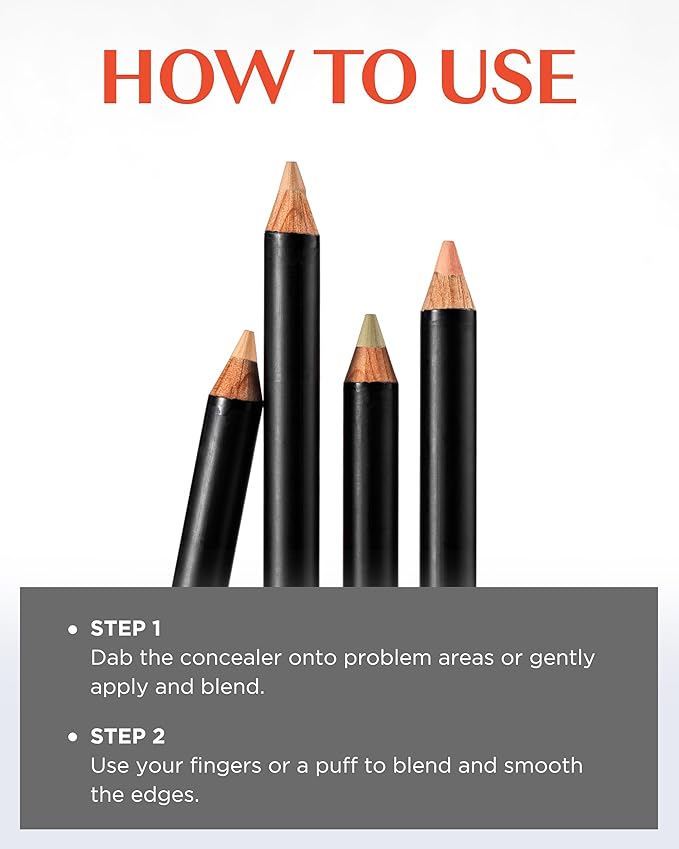 THESAEM Cover Perfection Ideal Concealer Pencil 0.04oz - 1.5 Natural Beige for Neutral Medium Skin Tones 21-23 - Slim Multi-Use Pencil for Blemishes, Dark Circles - Korean Makeup Concealer Stick