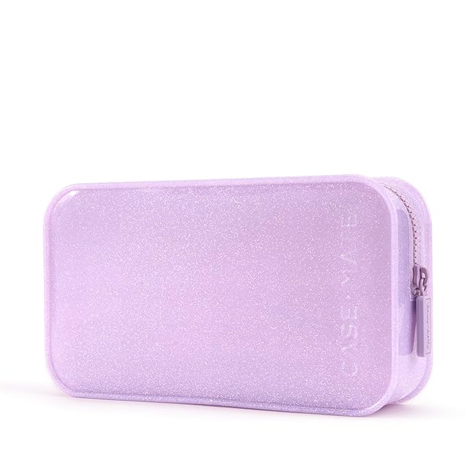 Case-Mate Jelly Makeup Bag - Waterproof Travel Makeup & Toiletry Bag - Cosmetic Make Up Organizer/Case for Women - Small Zipper Pouch for Hair Accessories and Daily Essentials - Stardust Twinkle