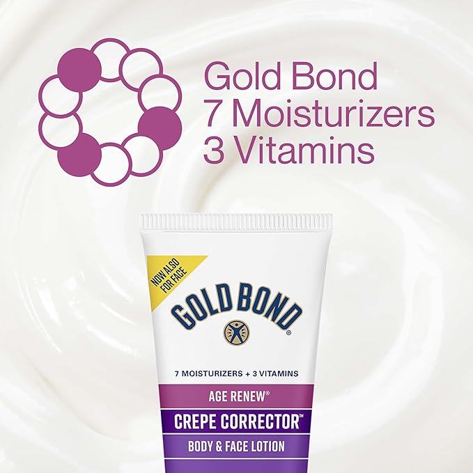 Gold Bond Age Renew Crepe Corrector Body Lotion, Replenishing & Smoothing Formula, Crepe Corrector Body Lotion, 8 oz