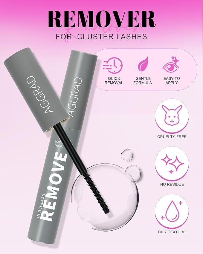 Aphrodite Lash Clusters Kit Wispy Natural 8-18mm Eyelashes Cluster Extension Kit C Curl Spiky Lashes Individual DIY False Lash Extension Kit with Lash Bond and Seal, Thin Invisible Lash Band