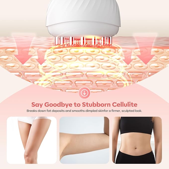 HarrFlow Lymphatic Drainage Massager & Anti Cellulite Massage Tool,New Lymphatic Massager,Helps Reduce Stretch Marks & Cellulite，for Belly, Arms & Legs,Body Sculpting Machine with Heat & Vibration