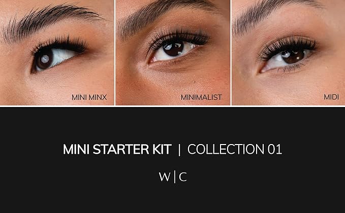 WinkClique Mini Starter Kit - Collection 01 - Complete DIY lash Kit With 3 Natural Lash Styles