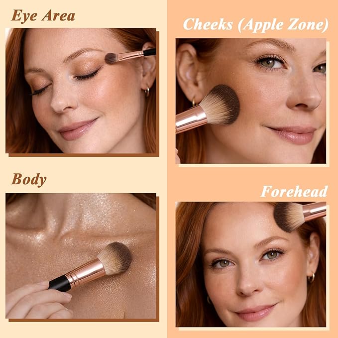 UCANBE Baked Luminous Bronzer Skin Enhancer, Buildable & Blendable Powder Bronzer 2-in-1 Highlight and Contour, Ultra-Fine Smooth Formula, Long-Lasting Natural Sunkissed Glow - 01Golden Crème (Bronze)