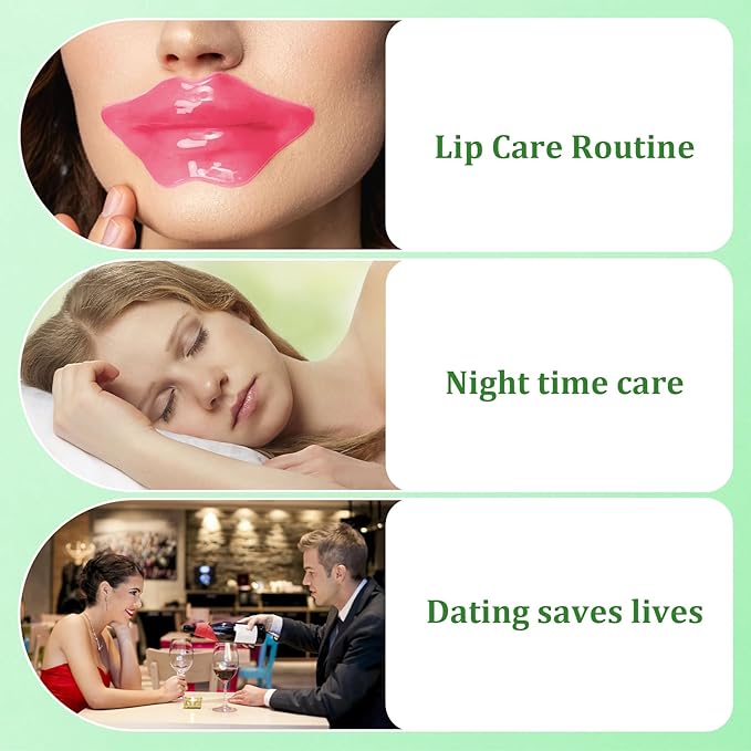 30PCS Moisturizing Lip Mask - Lip Patches for Spa Daily Labial Masks Skincare Hydrating to Reduce Wrinkles Dryness Anti-wrinkle Lightens, Avocado