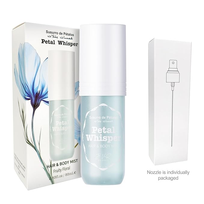 JA VEIR Body & Hair Fragrance Mist Original Perfumed Vanilla Spray for Women (Petal Whisper)