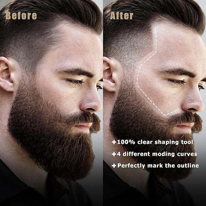 Noerrors White Barber Pencil for Lineup Magic Hairline Beard Guide Shaping Pencils Barber Chalk for Design Hairline Razor Trace Barber Pencils Set with Sharpener Ruler Brush for Men