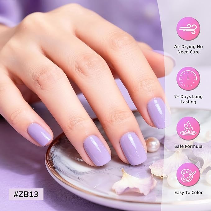 OpenLive 10ml Nail Polish Set 6 Colors Green Color Rose Red Light Pink Yellow All Seasons Neutral Color Quick Dry Nail Polish Set for Women Salon DIY Nail Art