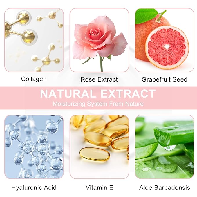 LAVONE Eye Mask - 30 Pairs Rose Under Eye Patches Skin Care Products,Eye Masks Skincare for Dark Circles and Puffiness, Reduce Wrinkles, Eye Bags and Fine Lines, for Women and Man