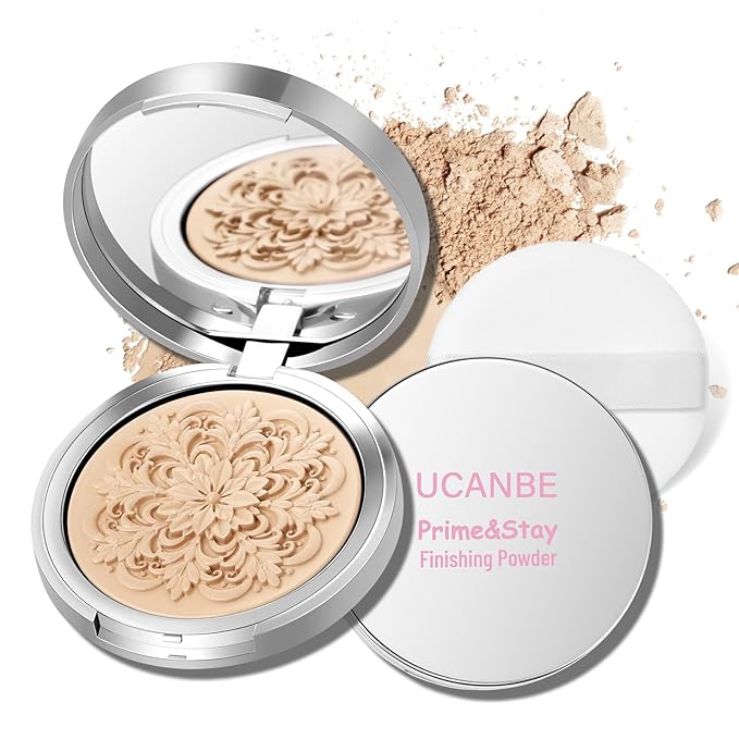 SuperFreeze Pressed Setting Powder, Freeze-Dried Skincare Powder for All-Day Oil Control, Pore-Blurring Matte Finish with Hyaluronic Acid & Niacinamide, Smooth Crease-Resistant Compact (Fari)