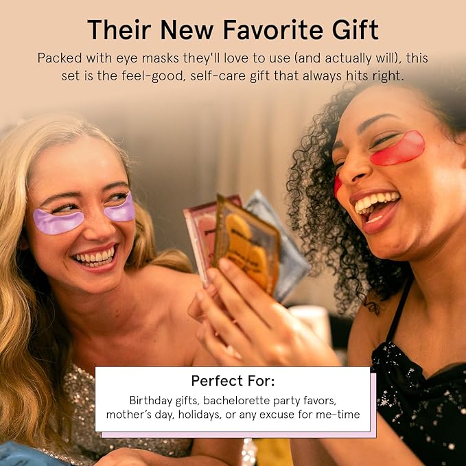 grace & stella Under Eye Mask Variety Pack - 18 Pairs of Under Eye Patches for Dark Circles - With 6 Colors (3 Pairs/Color) - Gel Masks Puffy Eyes for Women, Vegan Cruelty Free Christmas Gifts for Mom