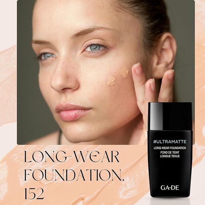 GA-DE Ultramate Long-Wear Foundation, 152 - Sweat-Resistant and No-Transfer Cream Foundation - Face Makeup for Flawless Ultra-Matte Finish - 1 oz