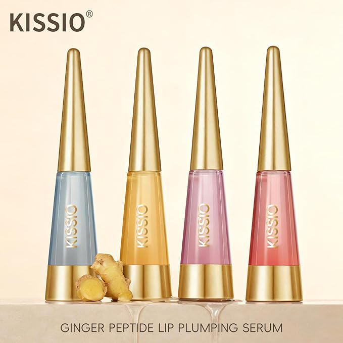 KISSIO PLUMP Lip Plumper,0.3 fl oz (9 ml),Maximum Plump with Ginger and Peptides,Extreme Lip Plumper,Hydrating and Plumping,Lips Line Care,Lips Gloss,Master | Large capacity, Powerful plumping