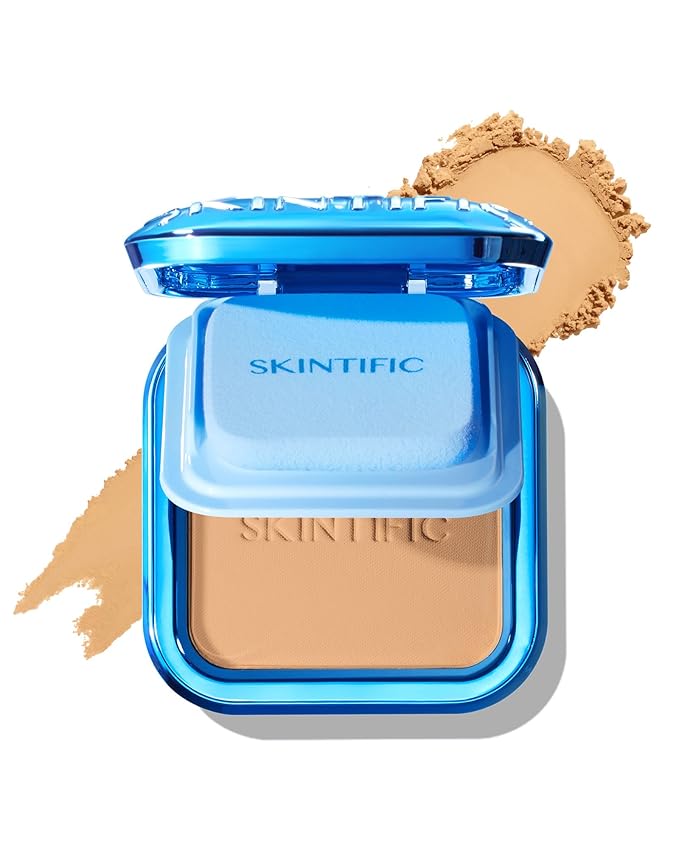 Ultra Cover Powder Foundation, Full Coverage Matte Finish, One-Swipe Flawless Pressed Powder with Oil Control, Lightweight & Long-Lasting, Pore-Blurring for Oily Skin (04 Beige)