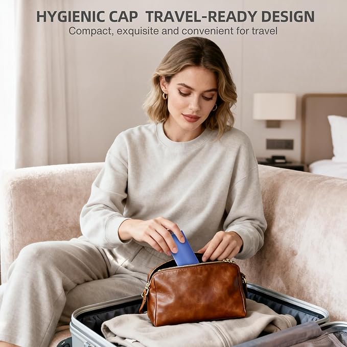 Face Scrubber with Heated,3 Modes Waterproof Rechargeable Portable Travel Size Makeup Remover Cleansing, Exfoliating and Massaging face wash Brush for Women & Men(Deep Ocean Key Blue)