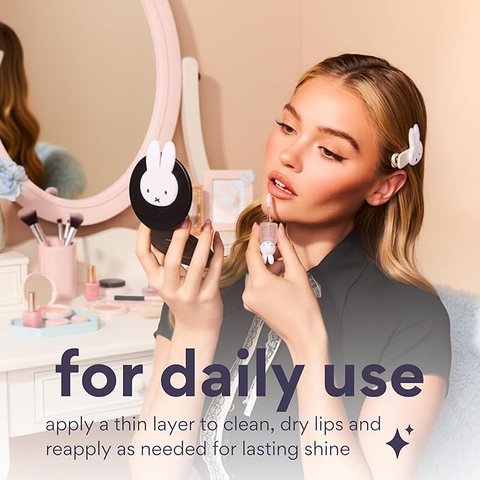 dearcloud Miffy Lip Serum Jelly - Darling Friend Tinted Gloss for Hydration & Shine (Darling Friend)