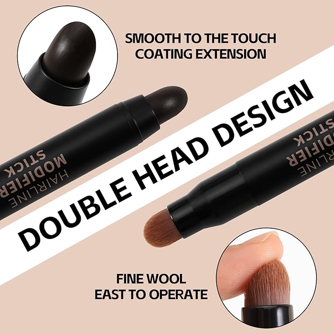Boobeen Dual Ended Gray Away Root Touch Up Stick, Long Lasting Grey Hair Coverage Touch Up for Men and Women, Temporary Thinning Hair Concealer