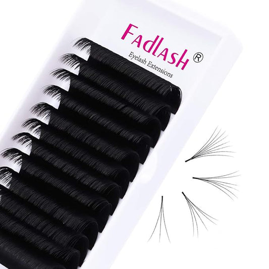 FADLASH Eyelash Volume Extensions 0.07-D Curl 22mm Self-Fanning Lashes Easy Fan Volume Rapid Blooming Lashes
