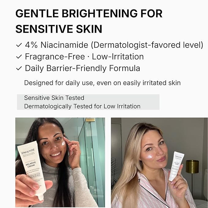 Niacinamide 4% Brightening Cream for Dark Spots & Uneven Tone, Fragrance-Free Daily Face Moisturizer for Sensitive Skin, Korean Skincare (50ml / 1.7 fl. oz.)