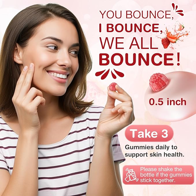 HealthSender Collagen Peptide Gummies, Sugar-Free Woman &Man's Proteins Collagen Gummy Filled 1500mg Hydrolyzed Collagen Type I,II,III,V,X,1000mg NAD 15000mcg Biotin Supplement for Skin, Hair, Nails