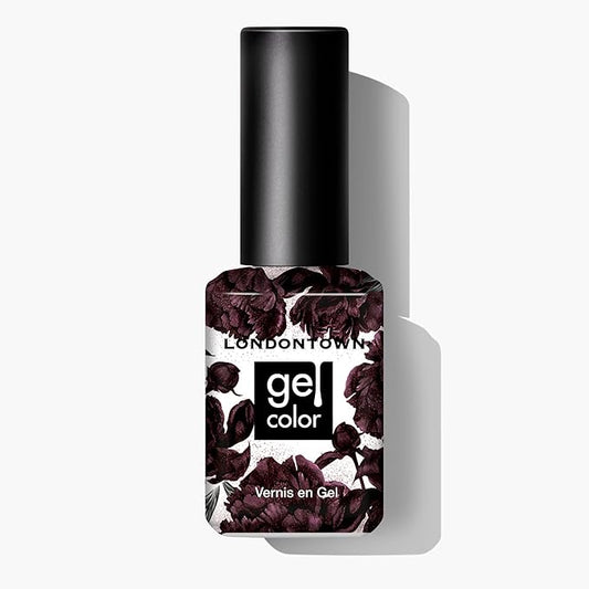 LONDONTOWN UV/LED Gel Nail Polish - Long Lasting, Chip Resistant High Shine Color - Shimmery Pinot Noir Purple, Spilled Wine, 12ml/.40fl oz