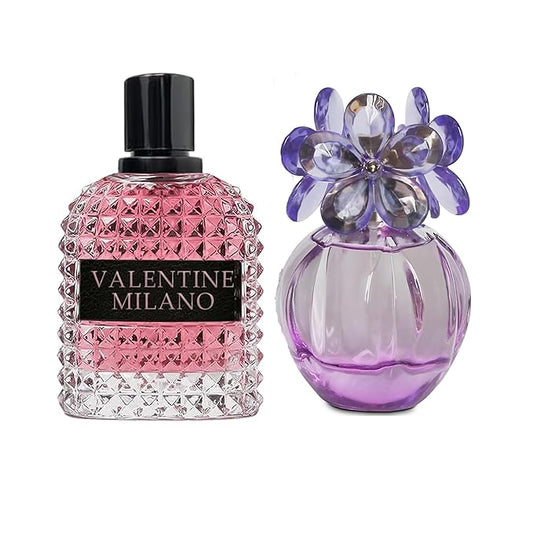 AFLUXE Women's Perfume Combo Set Milano Women&Daicy Blue Floral Fruity Fragrance Eau De Parfum Elegant 100ml Bottle Natural Spray Each for Daily Used