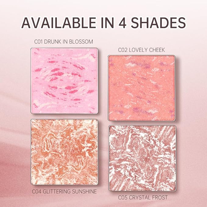 CATKIN Creamy Blendable Baked Blush Palette 10g C02 Lovely Cheek Highlight
