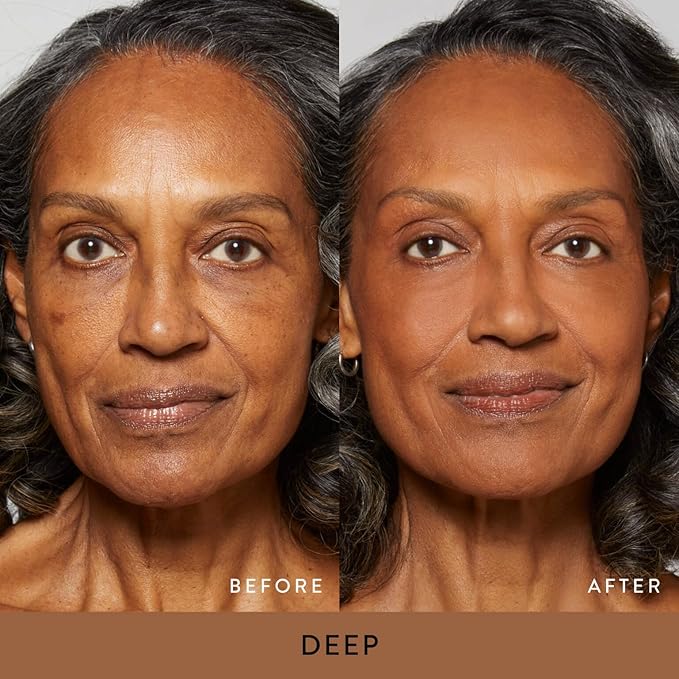 LAURA GELLER NEW YORK Baked Double Take Powder Foundation - Deep - Buildable Medium to Full Coverage - Matte Finish