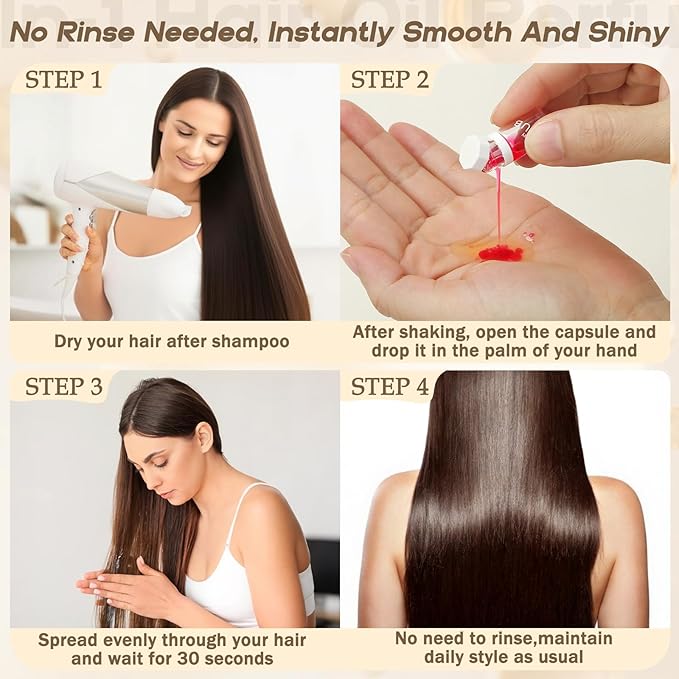 SAHIPUB Hair Perfume Oil, 40 Mini Bottles, 2-in-1 Leave-In Hair Serum, Argan & Avocado Oils + Amino Acids for Frizzy, Dry & Damaged Hair, Lightweight Non-Greasy, Long-Lasting Scent, 1.83 fl oz