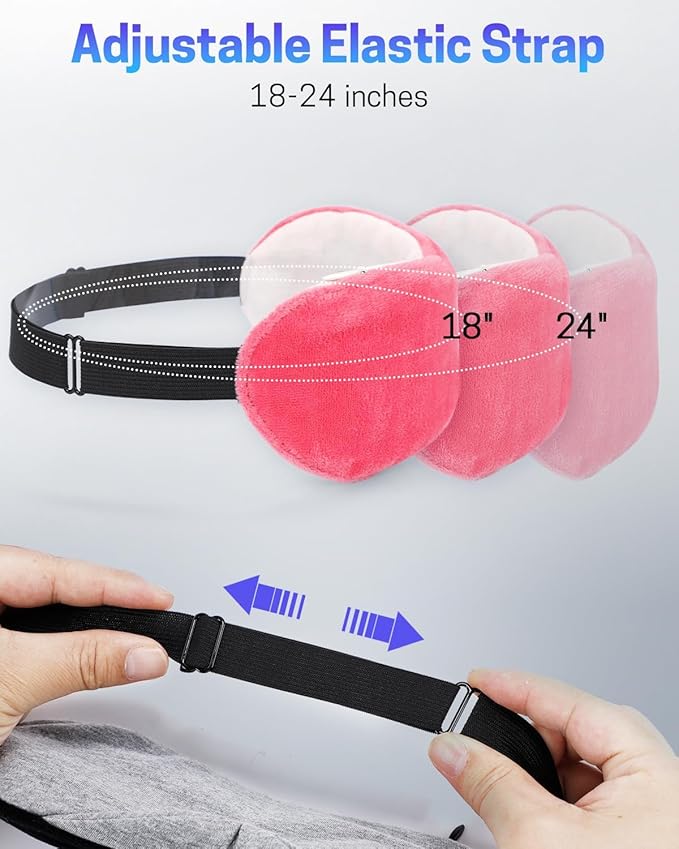 Heated Eye Mask for Dry Eyes, Stye Relief and Improved Sleep - Cordless Rechargeable Warm Compress with Graphene Heating, 3 Temp Settings, Auto Shut-Off, Washable Sleep Mask for Travel