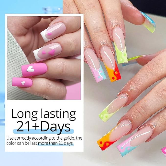 UR SUGAR 4 Pcs Nail Dehydrator Nail-Primer Base and Top Coat, Acid Free Natural Nail Prep Dehydrate & Bond Nail-Primer Kit, Glossy Surface Quick Drying Long Lasting and Easy to Apply