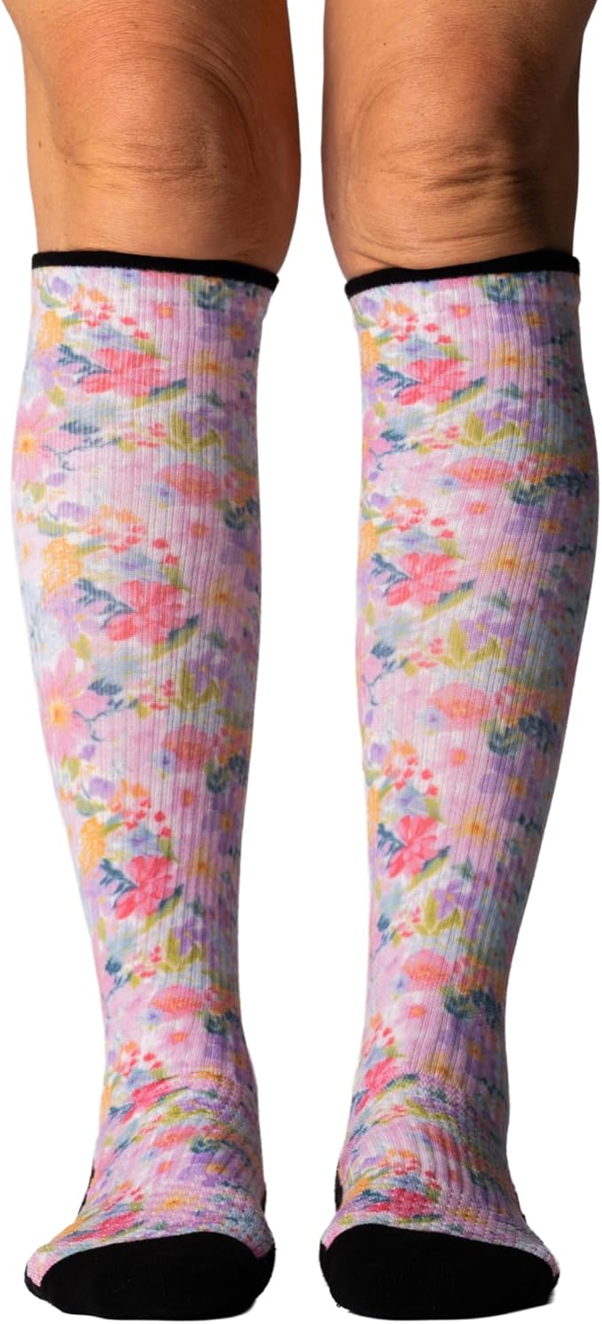 Viasox Compression Socks for Women and Men, Knee High Socks 12-15 mmhg Circulation Support for Flight, Travel, Daily