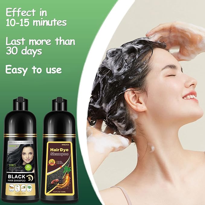 Agthyuve Hair Dye Shampoo 3 in 1, Chestnut Brown Hair Dye 16.9 FL Oz, Hair Shampoo, Semi-Permanent Hair Color Shampoo, Lasts 30 Days (Chestnut Brown)