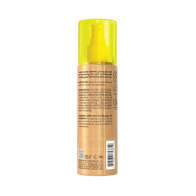 Onyx Professional Hydrating Shimmer Mist with Squalane & Cica, Amber Escape, 6.5 fl oz, 2pk - Shimmer Hair and Body Mist Creates a Radiant Glow with Lightweight Moisture
