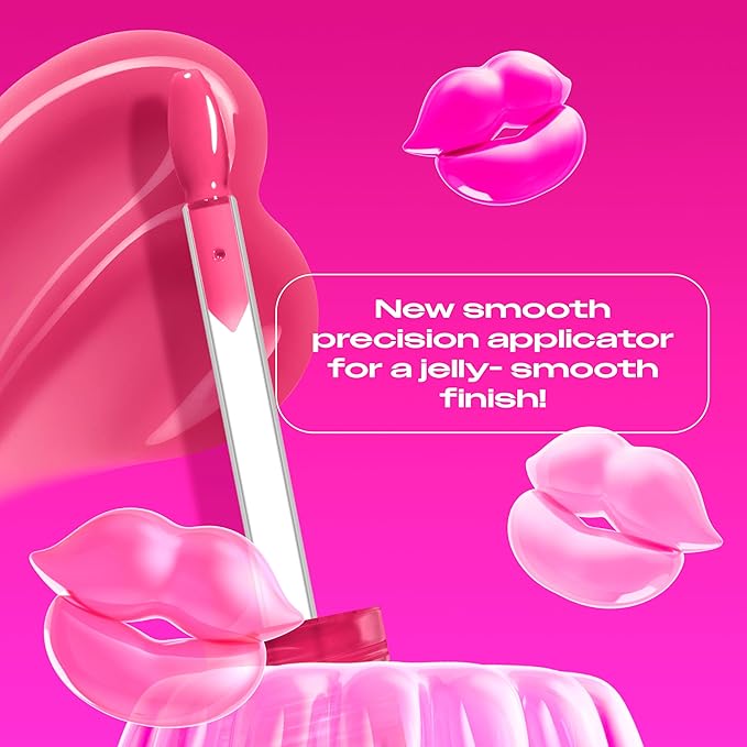 NYX PROFESSIONAL MAKEUP Jelly Job Lip Gloss, Lip Tint Gloss with Full-Bodied, Smoothing, and Hyper-Glossy Shine - Jelly Jammin' (Cool Pink)