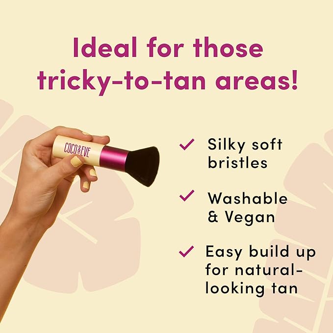 Coco & Eve Sunny Honey Bali Bronzing Bundle (Medium). All Natural Sunless Tanning Mousse. Instant Self Tanning Lotion with Bronzer, Mitt Applicator and Kabuki Brush.