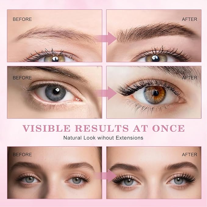 Lash Lift and Black Kit, Eyelash Perm and Black Kit, Professional Black Color Eyelash & Eyebrow Lift Set, Quick Lifting & Voluminous Coloring for Lash Lifting, Easy to Use & Lasting Curl at Home