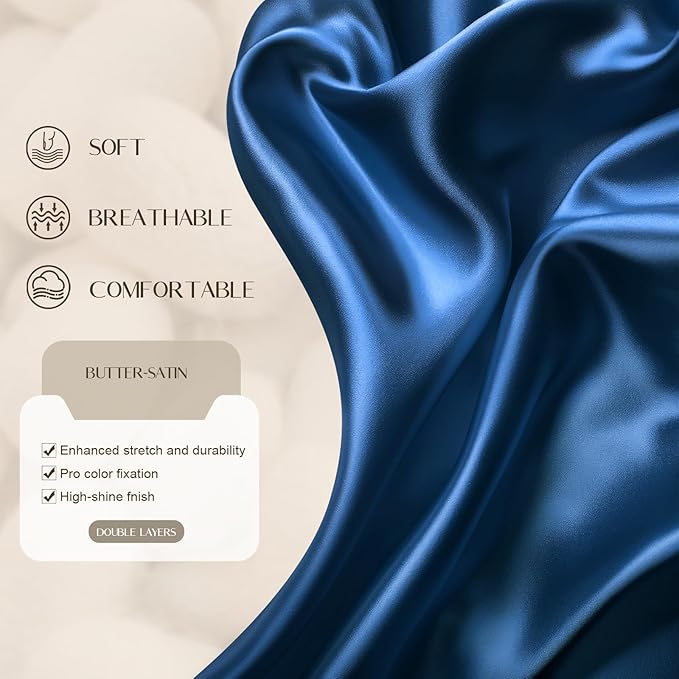 Satin Silk Bonnet for Men & Women, Double Layer Silk Sleep Bonnets, Soft Satin Lined Bonnet for Curly & Natural Hair
