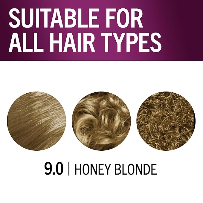 Schwarzkopf Keratin Permanent Hair Dye Cream, 9.0 Honey Blonde, Professional Quality Color for Up to 100% Gray Coverage, Bond Enforcing System