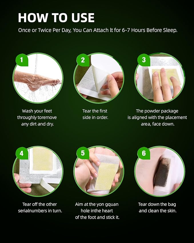DtMxMan 50 Pack Foot Pads, Natural Cleansing, Promoting Sleeping, Suitable for Daily Relaxation Foot Paches | 50 Pads and 50 Adhesive Sheets